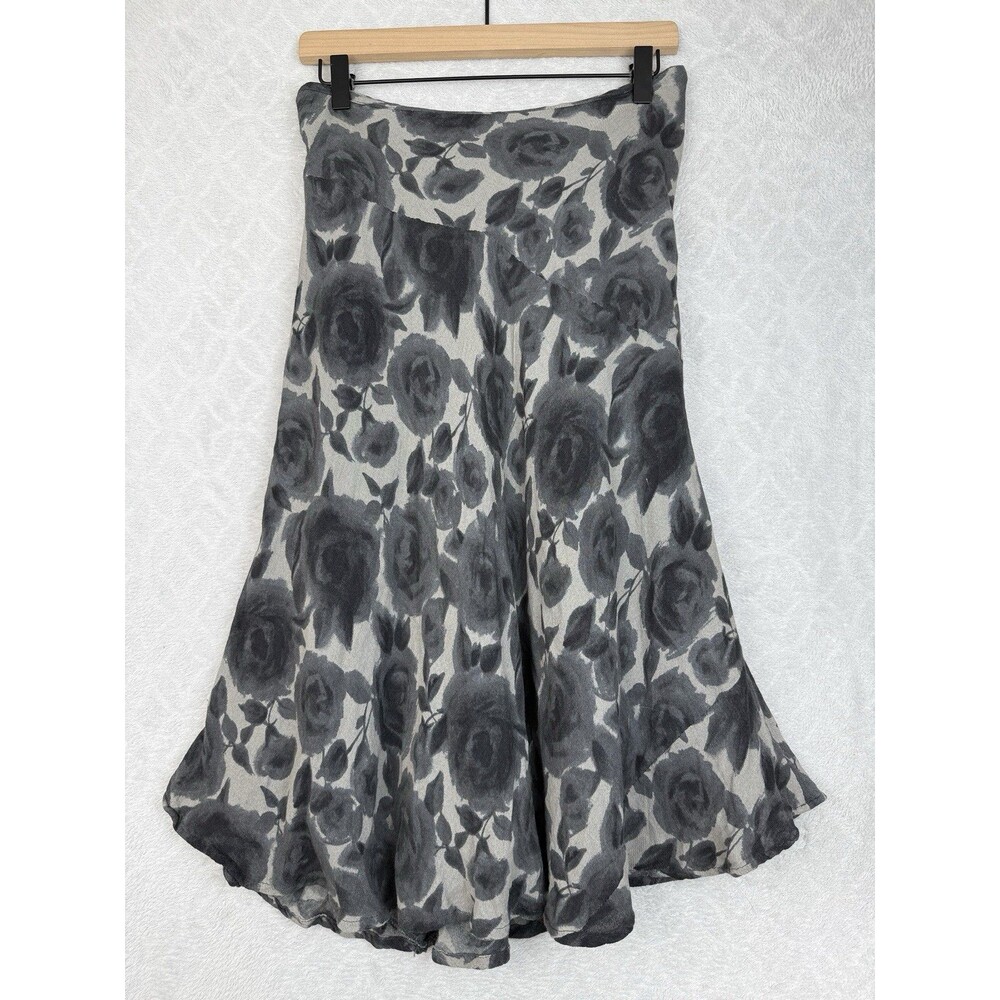 Jones NY Midi Skirt 4/XS Gray Wool Blend Low Rise Whimsigoth Dark Romantic Y2K